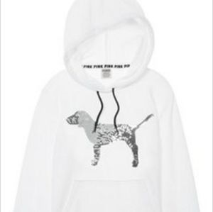 New VS Pink  bling pullover  large